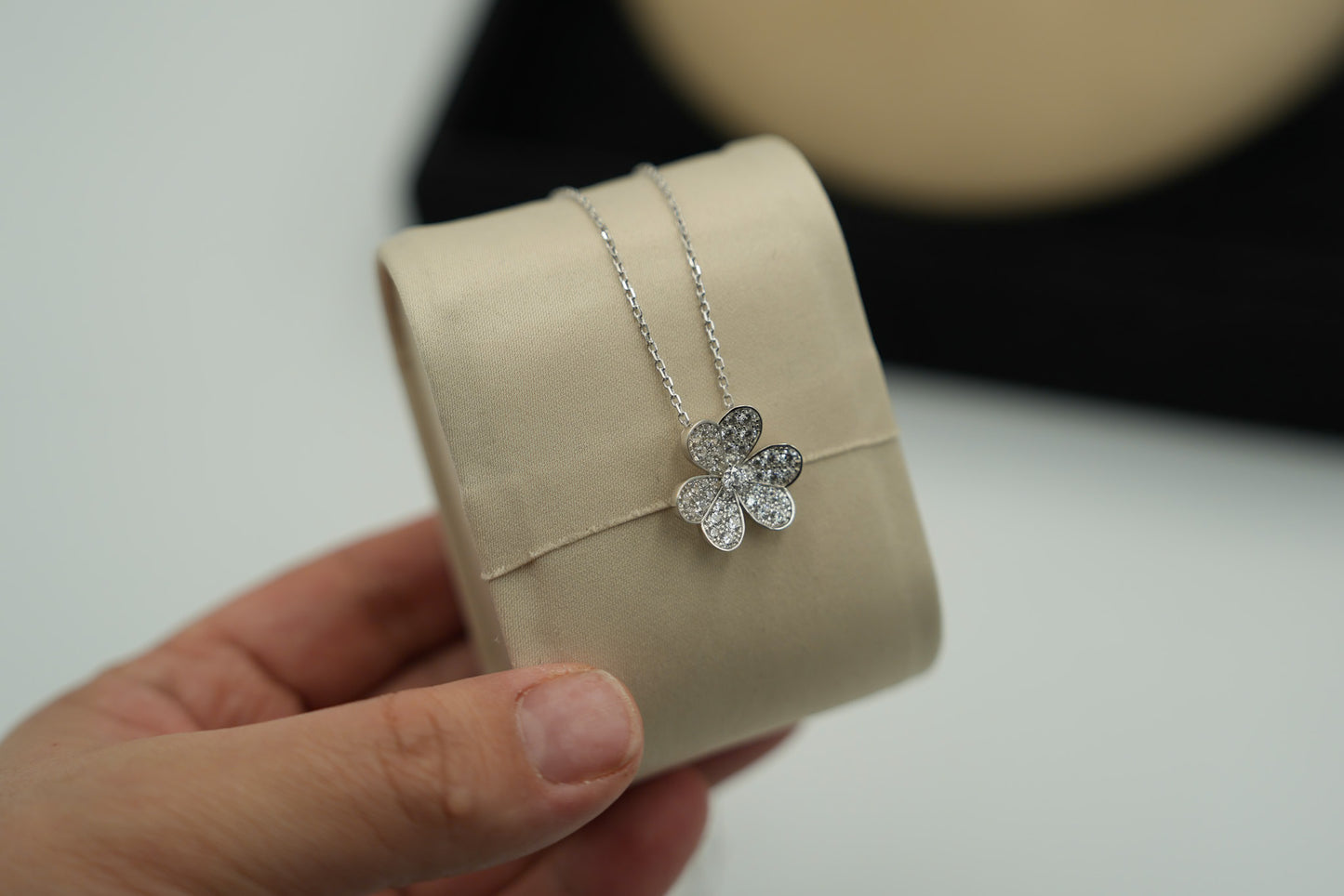 Frivole clover necklace 15mm clover size 925 silver 18k gold plated