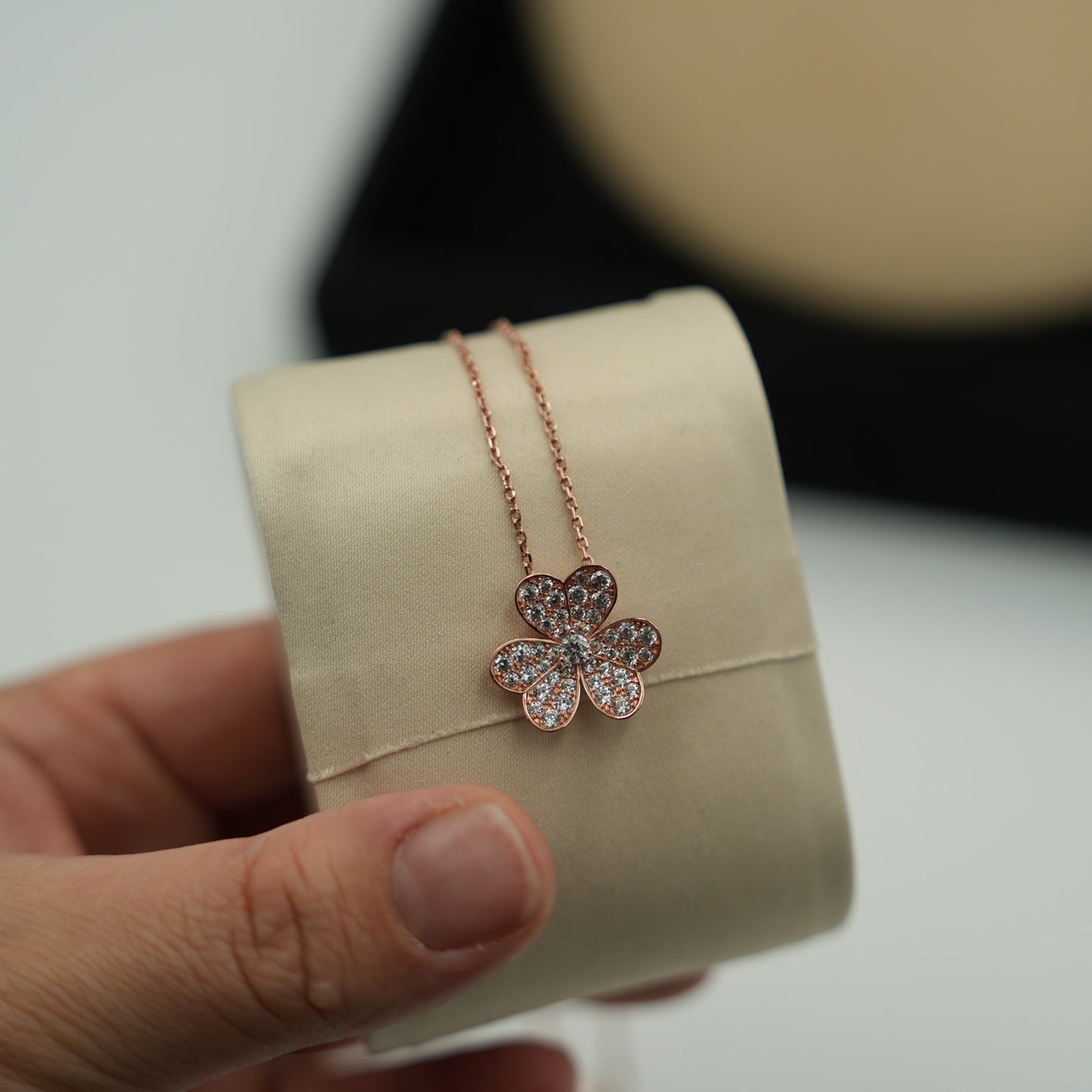 Frivole clover necklace 15mm clover size 925 silver 18k  gold plated